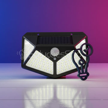 EcoSolar - Luminária Solar 100LEDS com Sensor de Movimento e Alta Potência